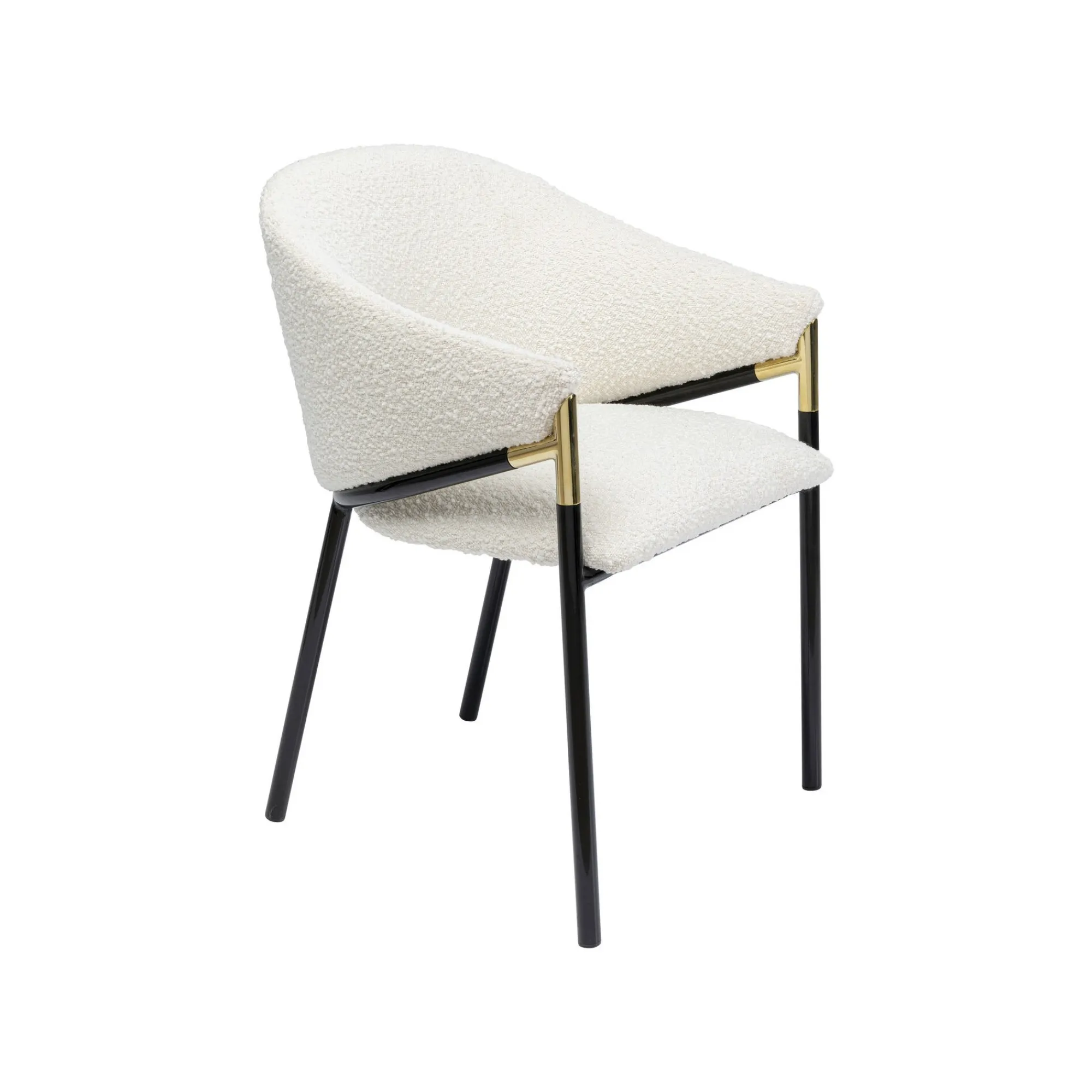KARE Design Chaise Avec Accoudoirs Boulevard Boucle Crème ^ Chaise