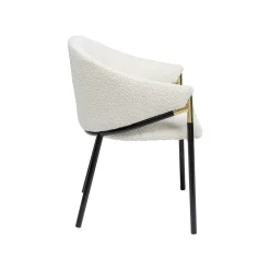 KARE Design Chaise Avec Accoudoirs Boulevard Boucle Crème ^ Chaise
