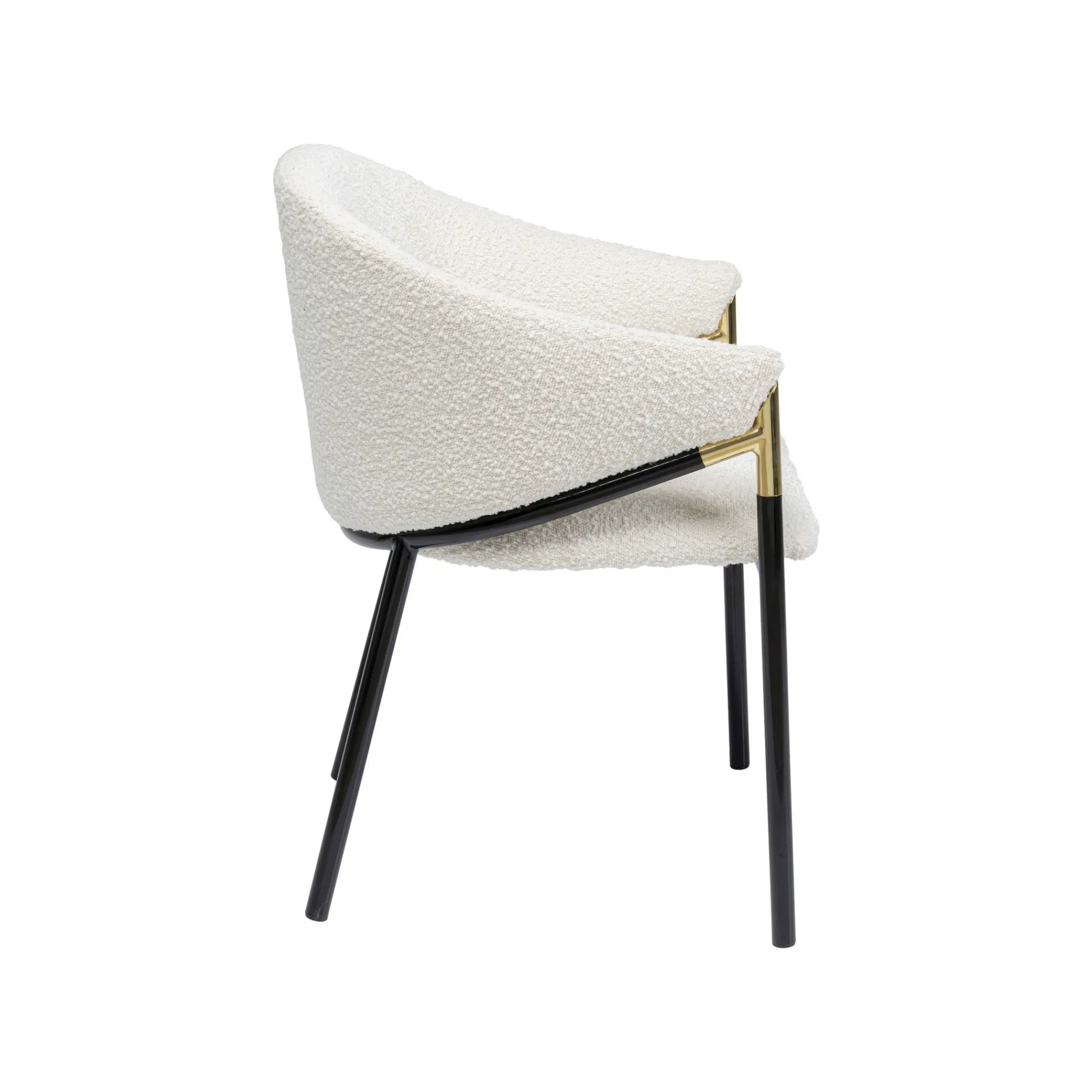 KARE Design Chaise Avec Accoudoirs Boulevard Boucle Crème ^ Chaise