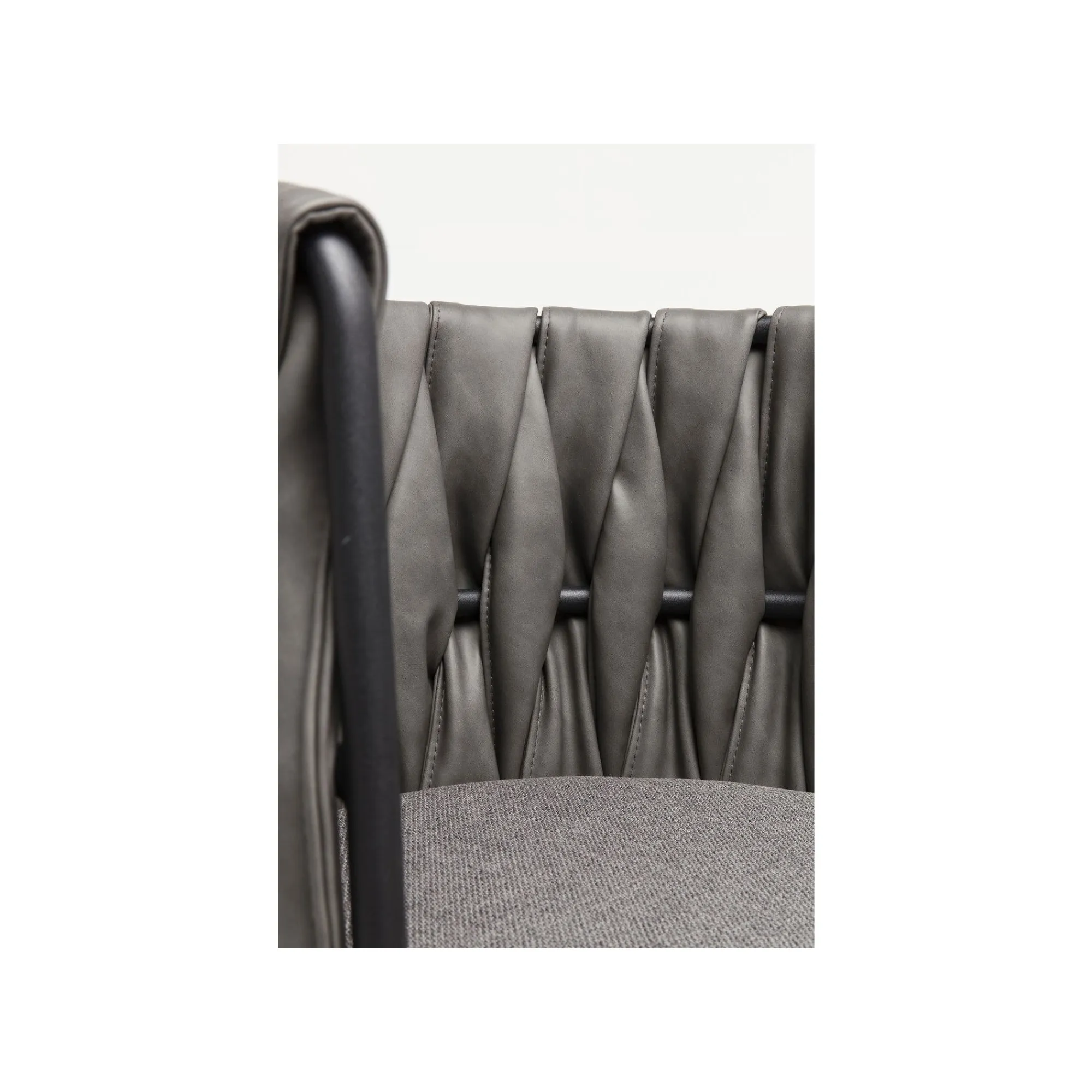 KARE Design Chaise Avec Accoudoirs Cheerio Grise ^ Chaise