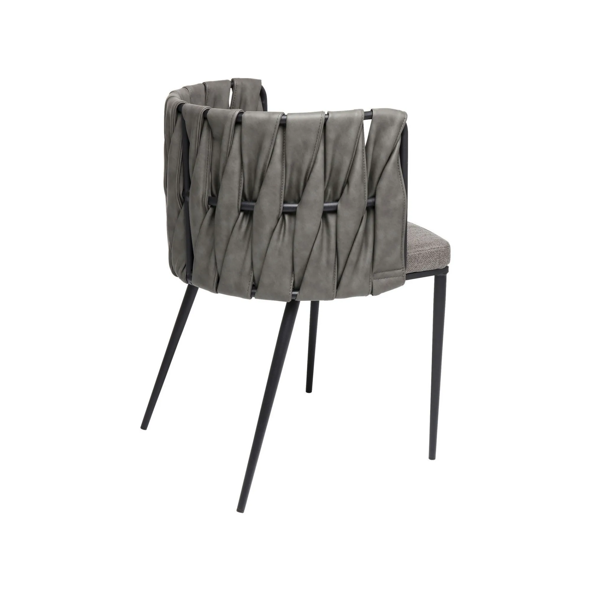 KARE Design Chaise Avec Accoudoirs Cheerio Grise ^ Chaise