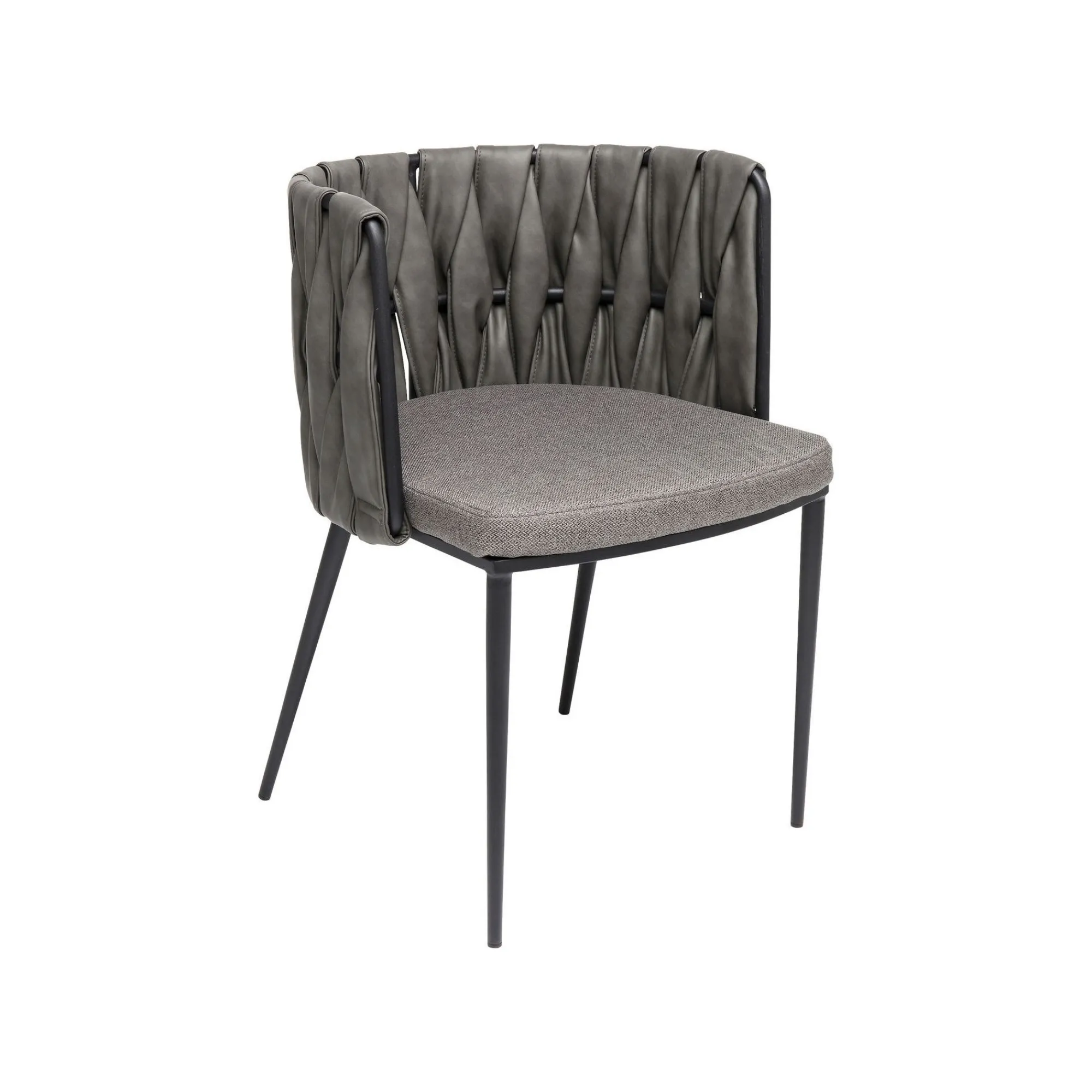 KARE Design Chaise Avec Accoudoirs Cheerio Grise ^ Chaise
