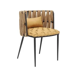 KARE Design Chaise Avec Accoudoirs Cheerio Jaune ^ Chaise