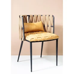 KARE Design Chaise Avec Accoudoirs Cheerio Jaune ^ Chaise