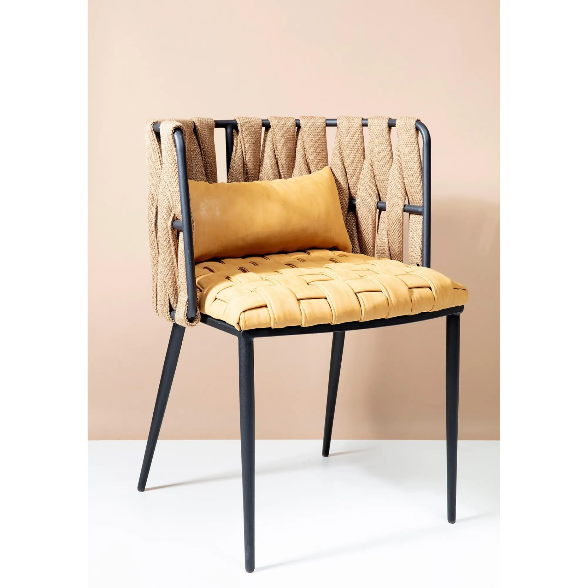 KARE Design Chaise Avec Accoudoirs Cheerio Jaune ^ Chaise