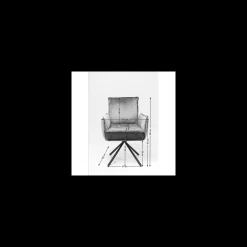 KARE Design Chaise Avec Accoudoirs Chelsea Grise ^ Chaise