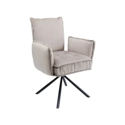 KARE Design Chaise Avec Accoudoirs Chelsea Grise ^ Chaise