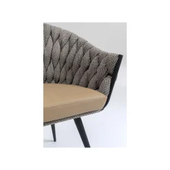 KARE Design Chaise Avec Accoudoirs Knot Marron ^ Chaise
