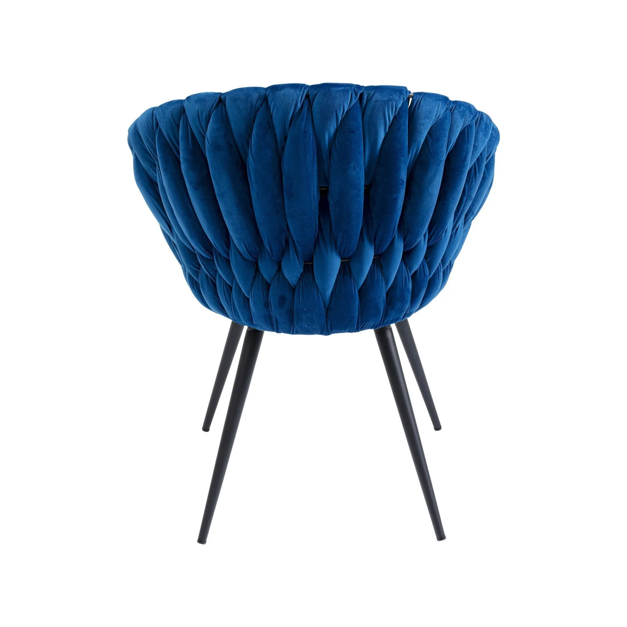KARE Design Chaise Avec Accoudoirs Knot Velours Bleu ^ Chaise