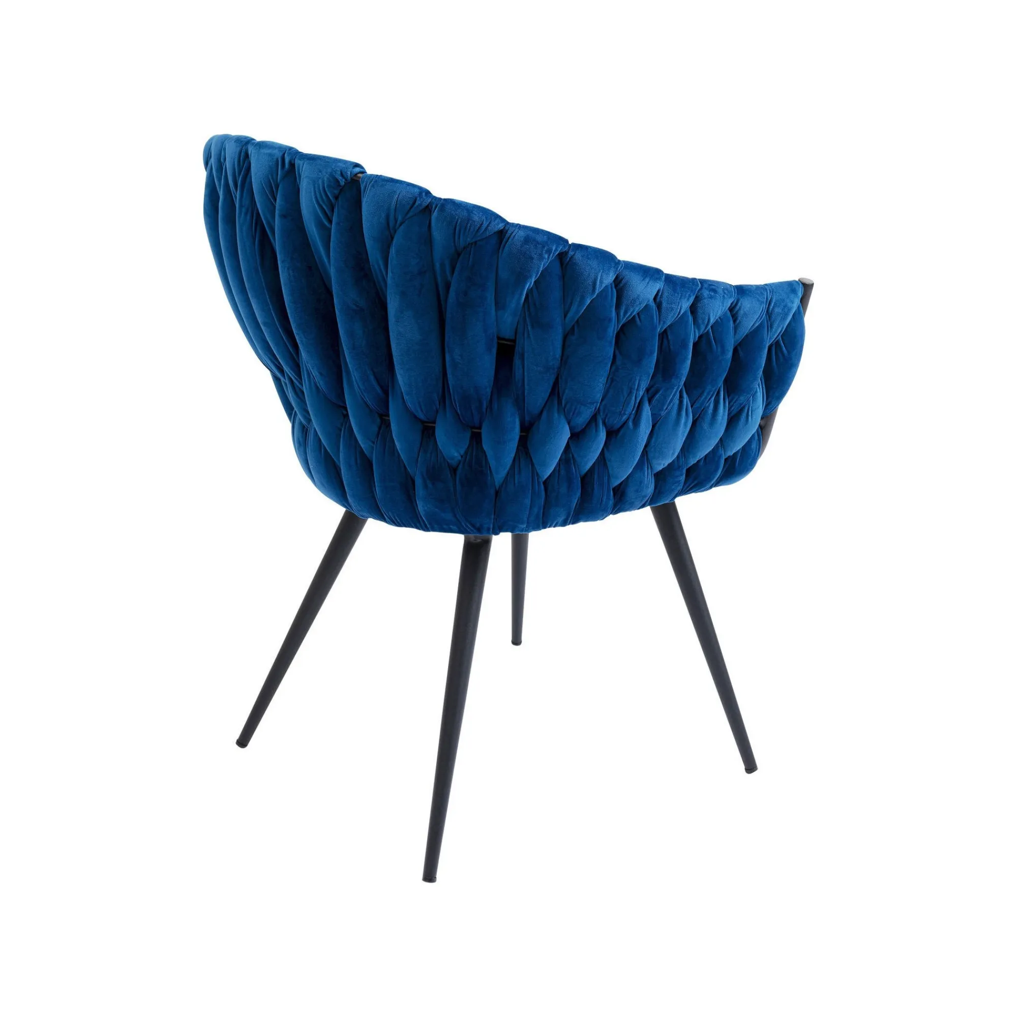 KARE Design Chaise Avec Accoudoirs Knot Velours Bleu ^ Chaise