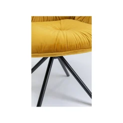 KARE Design Chaise Avec Accoudoirs Mila Velours Jaune ^ Chaise
