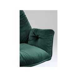 KARE Design Chaise Avec Accoudoirs Mila Velours Vert ^ Chaise