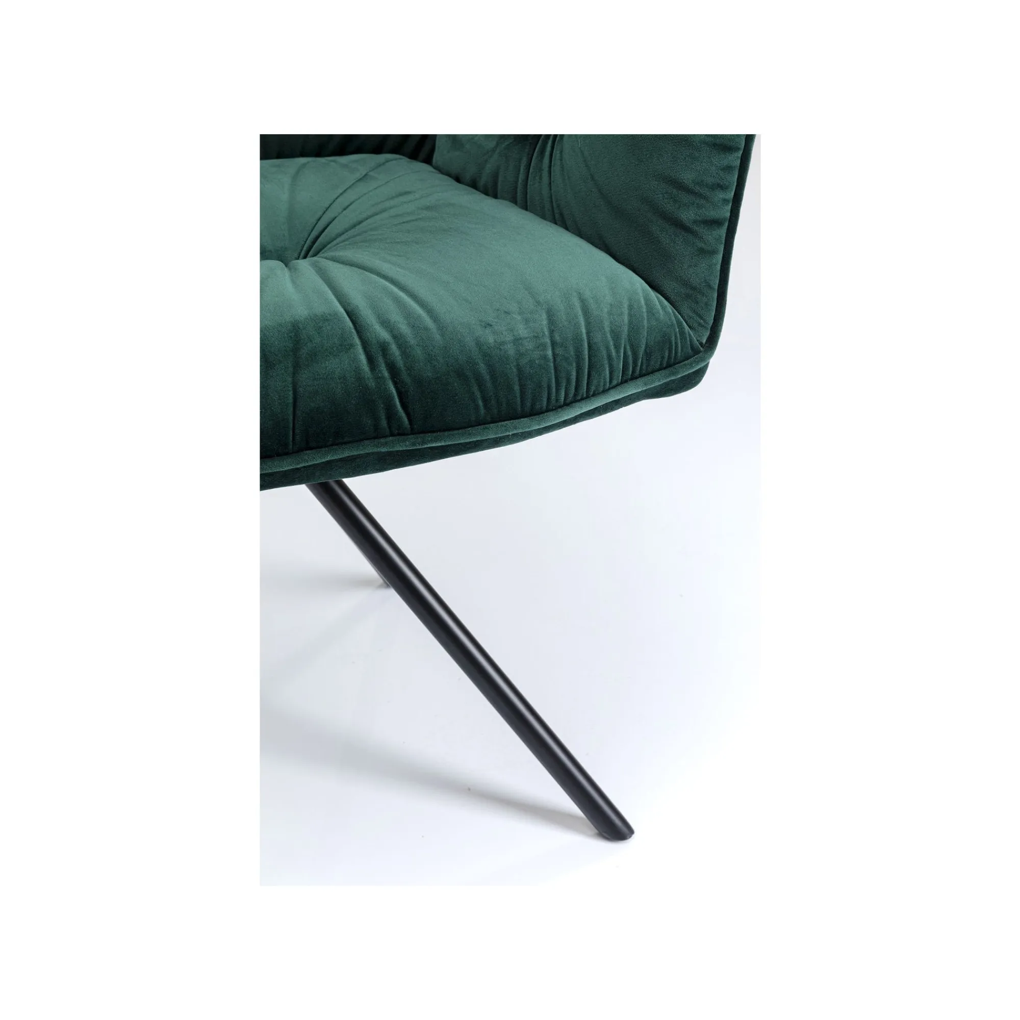 KARE Design Chaise Avec Accoudoirs Mila Velours Vert ^ Chaise