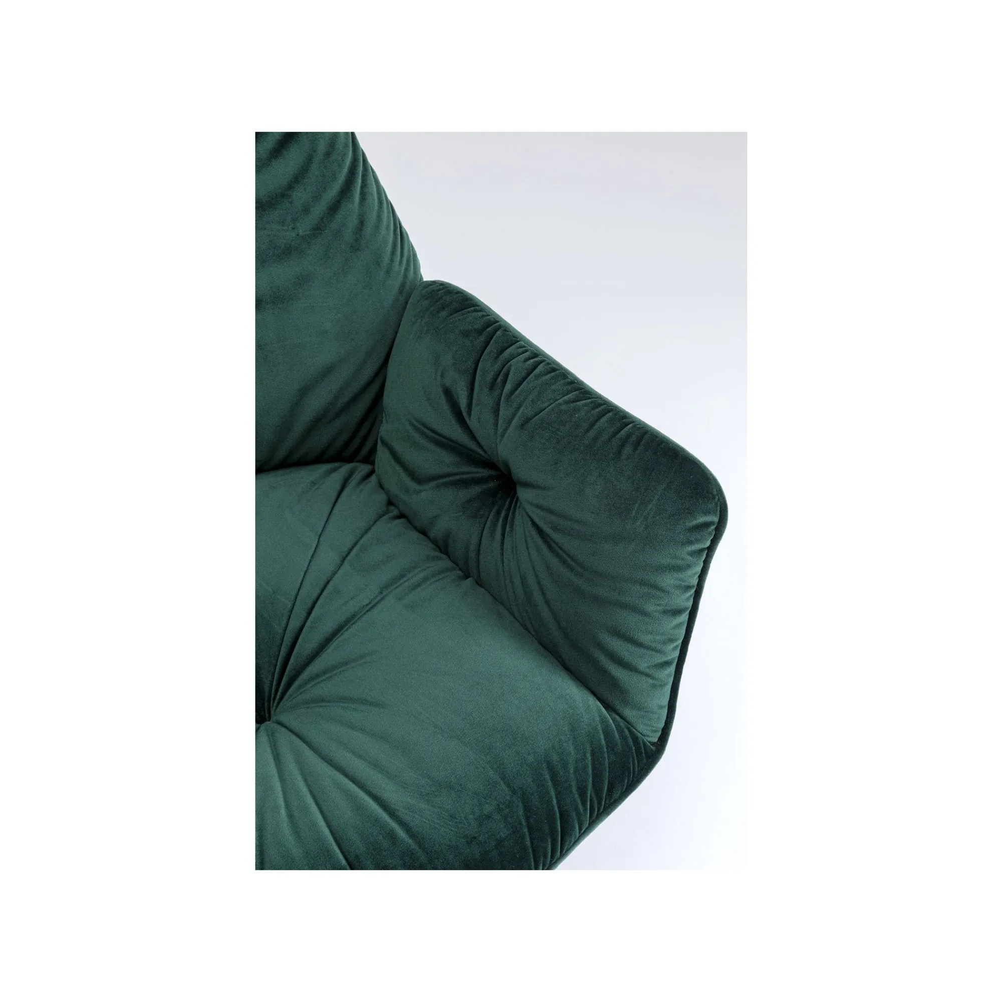 KARE Design Chaise Avec Accoudoirs Mila Velours Vert ^ Chaise
