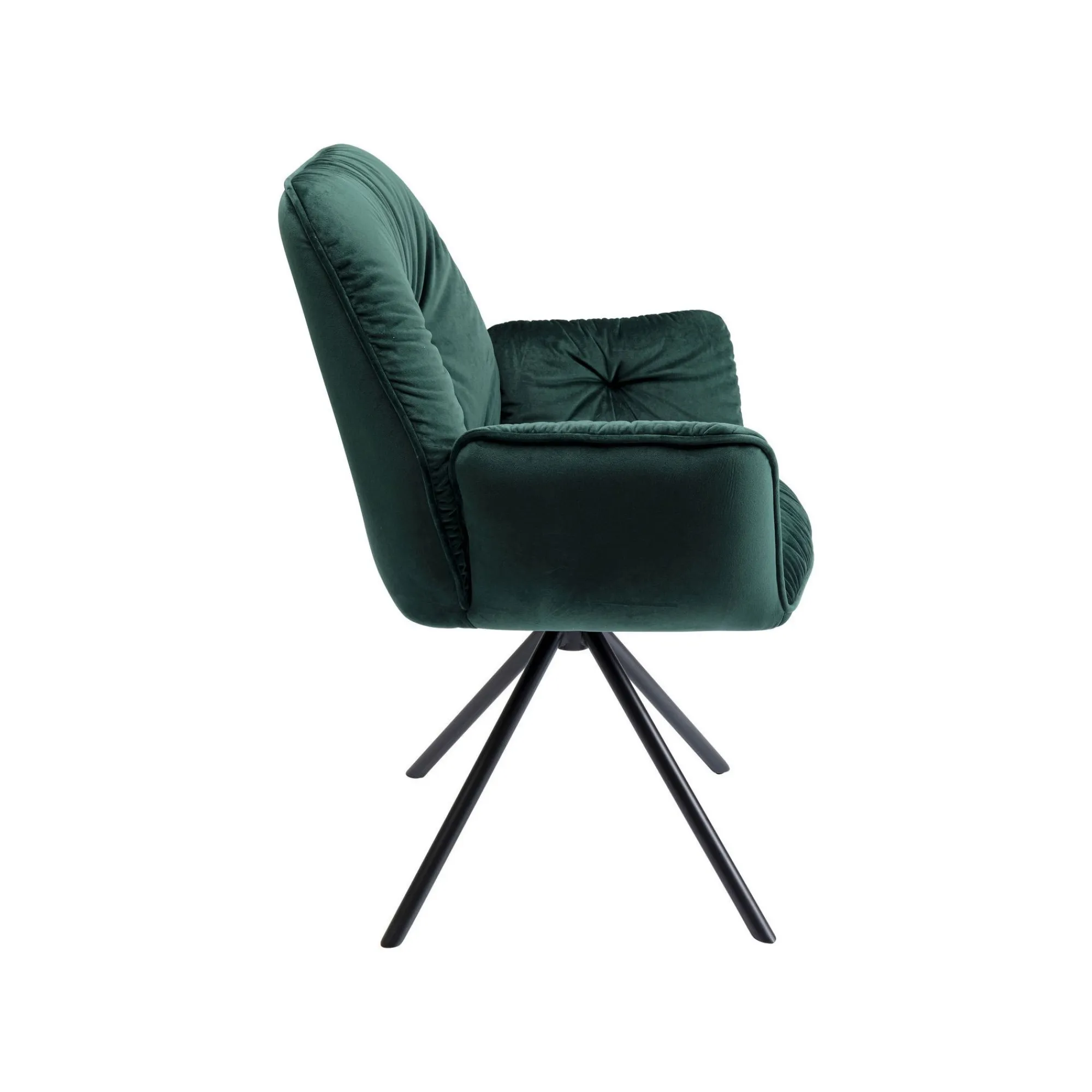 KARE Design Chaise Avec Accoudoirs Mila Velours Vert ^ Chaise