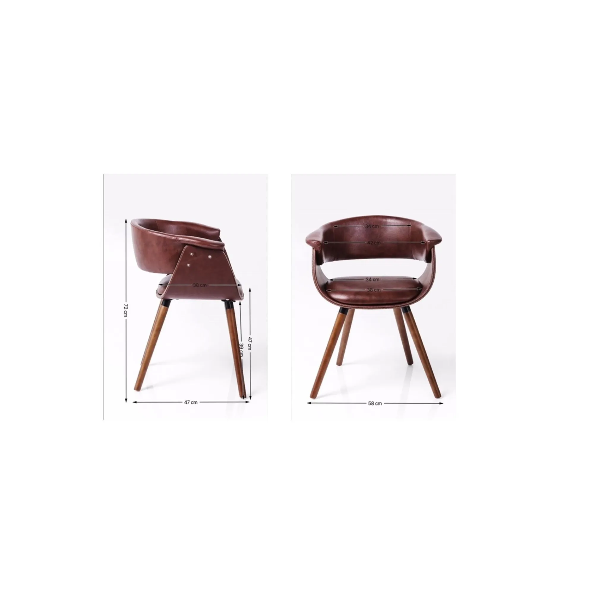 KARE Design Chaise Avec Accoudoirs Monaco Nougat ^ Chaise