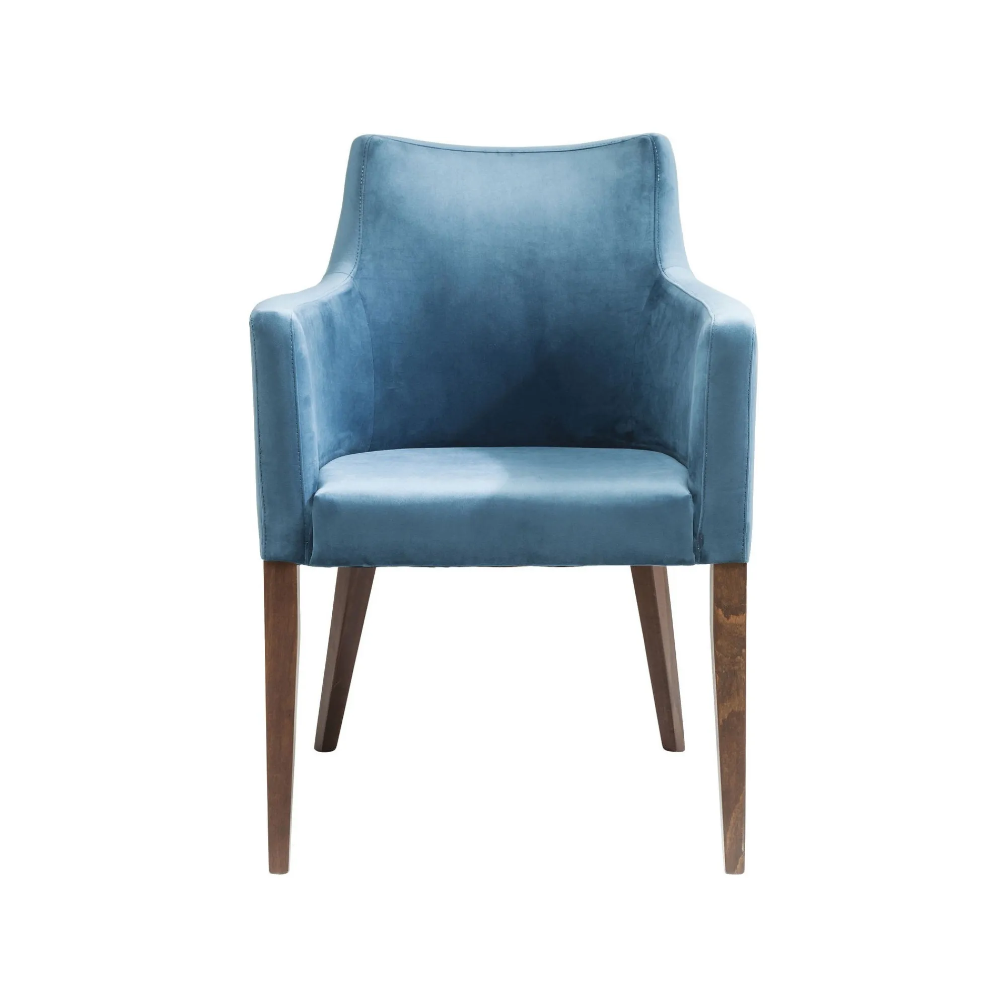 KARE Design Chaise Avec Accoudoirs Mode Velours Bleu Pétrole ^ Chaise