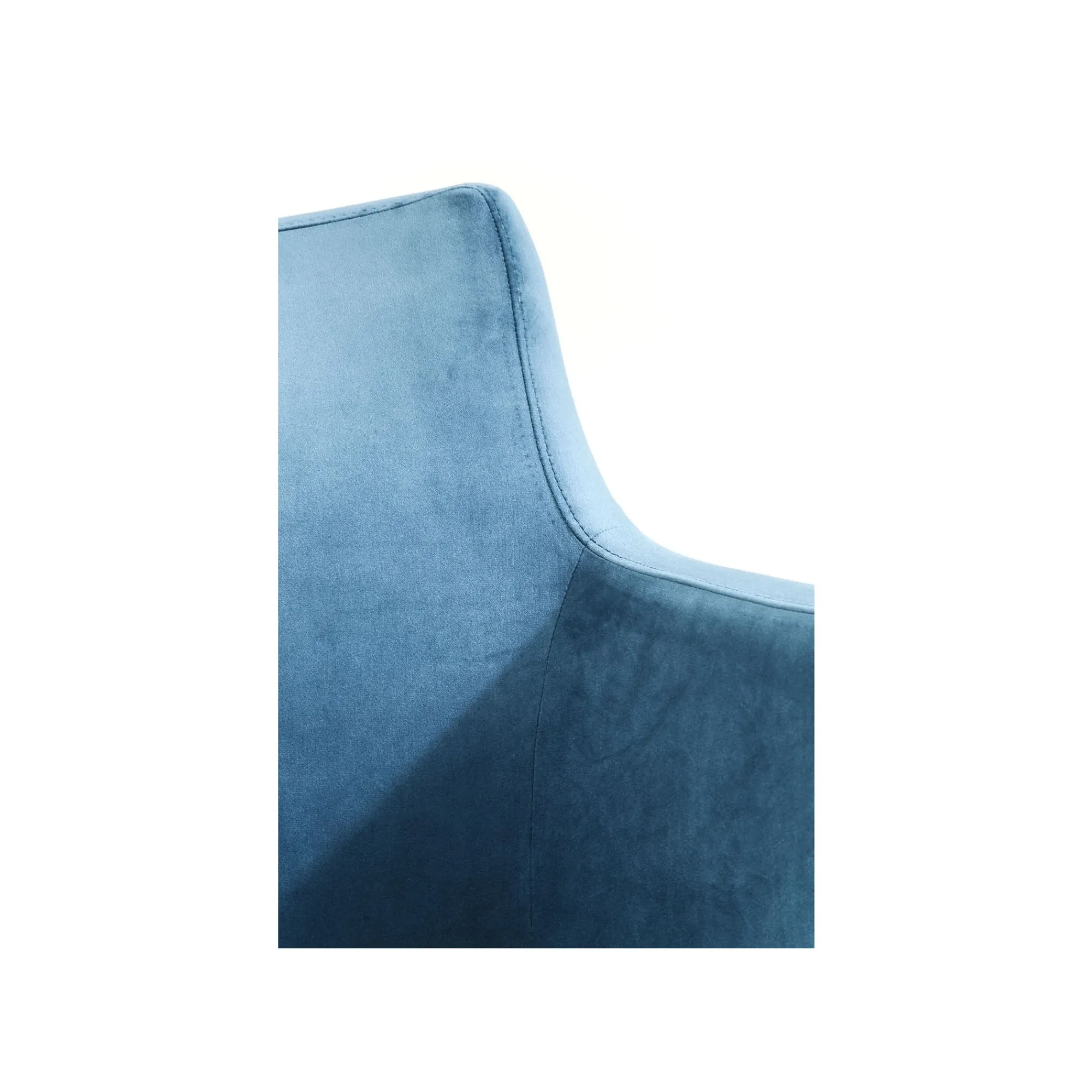 KARE Design Chaise Avec Accoudoirs Mode Velours Bleu Pétrole ^ Chaise