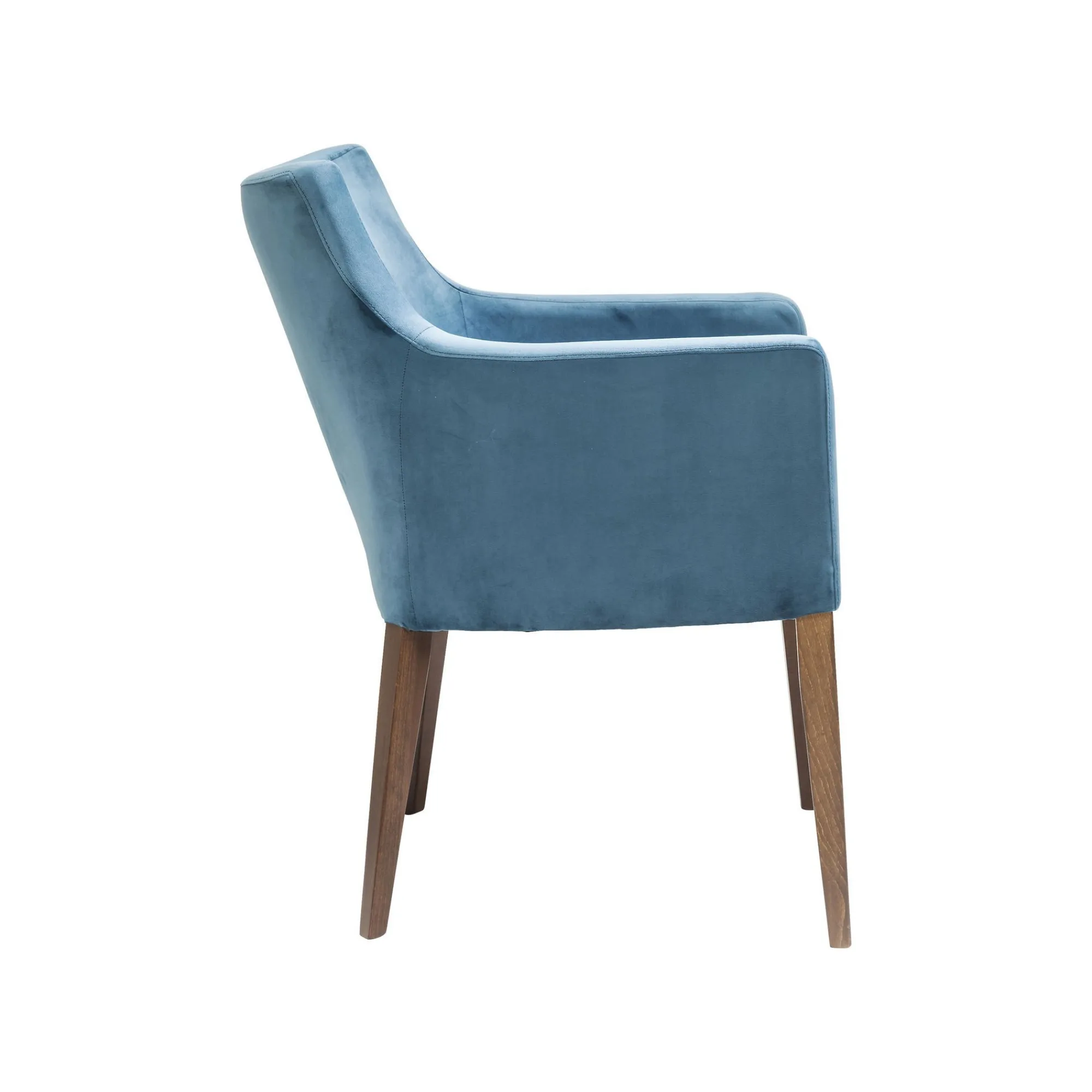 KARE Design Chaise Avec Accoudoirs Mode Velours Bleu Pétrole ^ Chaise