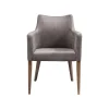 KARE Design Chaise Avec Accoudoirs Mode Velours Gris ^ Chaise