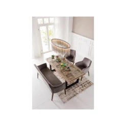 KARE Design Chaise Avec Accoudoirs Mode Velours Gris ^ Chaise