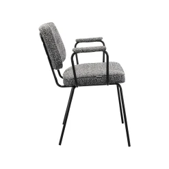 KARE Design Chaise Avec Accoudoirs Orelie Noire Et Blanche ^ Chaise