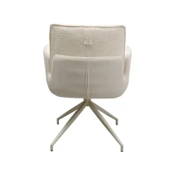 KARE Design Chaise Avec Accoudoirs Pivotante Hilla Crème ^ Chaise