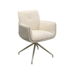 KARE Design Chaise Avec Accoudoirs Pivotante Hilla Crème ^ Chaise