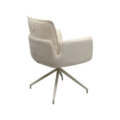 KARE Design Chaise Avec Accoudoirs Pivotante Hilla Crème ^ Chaise
