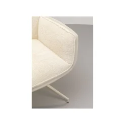 KARE Design Chaise Avec Accoudoirs Pivotante Hilla Crème ^ Chaise