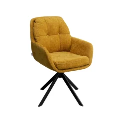 KARE Design Chaise Avec Accoudoirs Pivotante Molly Jaune ^ Chaise