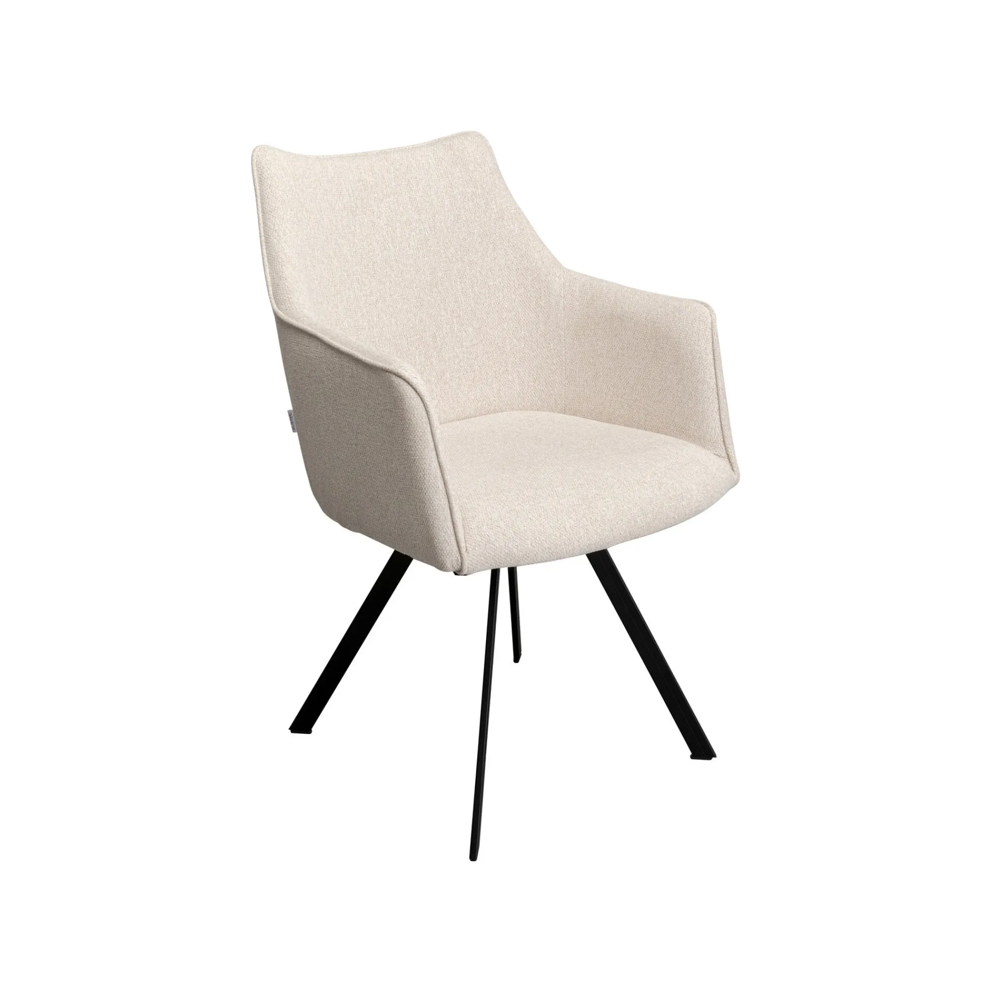 KARE Design Chaise Avec Accoudoirs Pivotante Modino Crème ^ Chaise