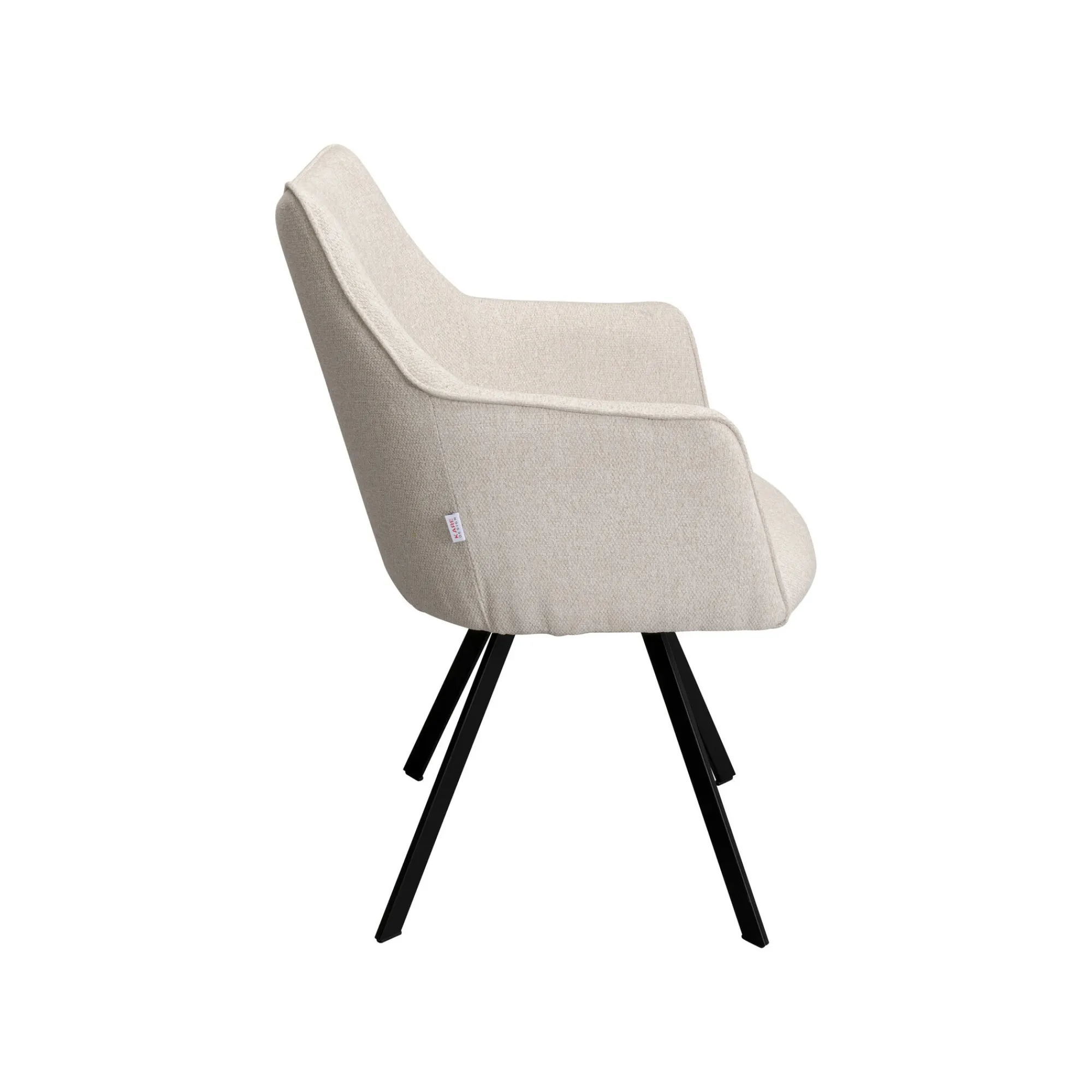 KARE Design Chaise Avec Accoudoirs Pivotante Modino Crème ^ Chaise
