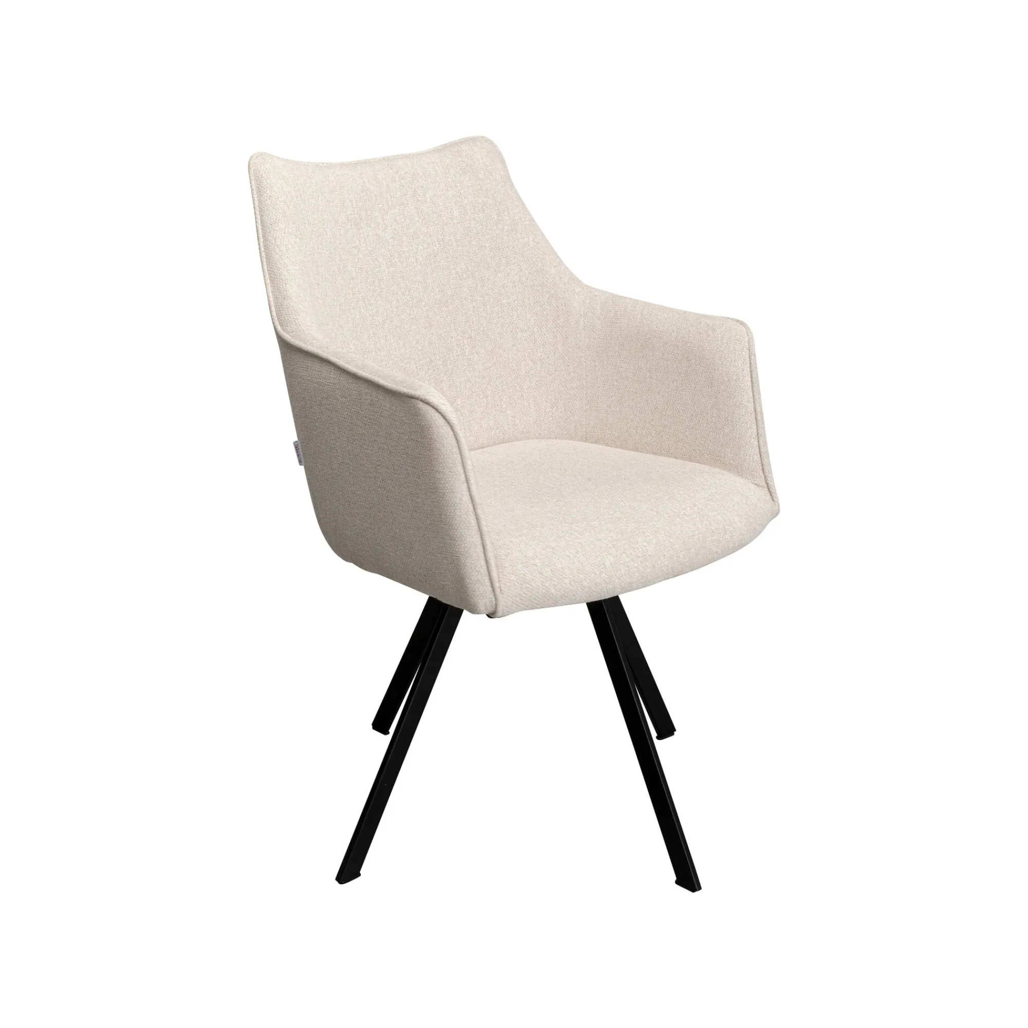 KARE Design Chaise Avec Accoudoirs Pivotante Modino Crème ^ Chaise