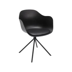 KARE Design Chaise Avec Accoudoirs Pivotante Bel Air Noire ^ Chaise