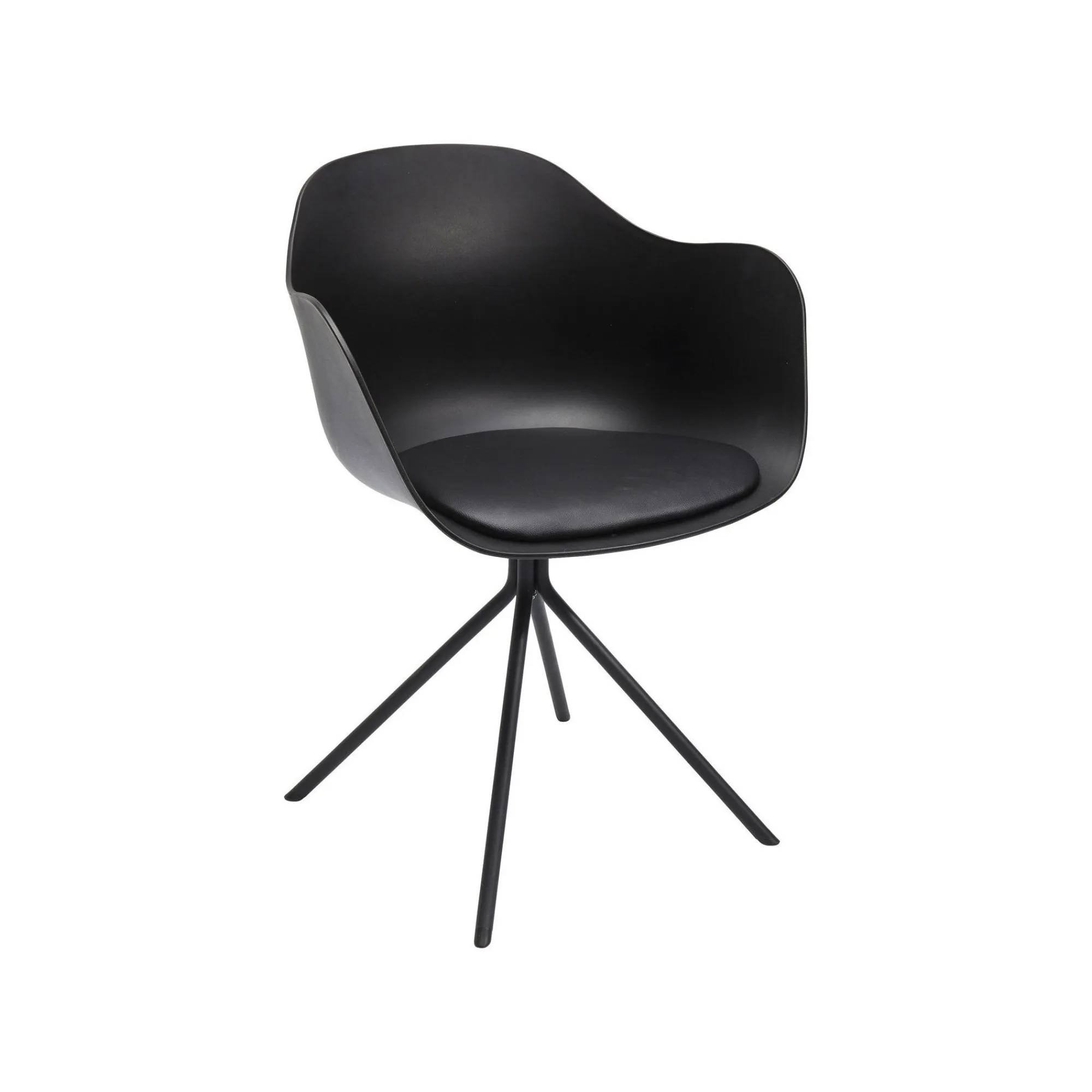 KARE Design Chaise Avec Accoudoirs Pivotante Bel Air Noire ^ Chaise