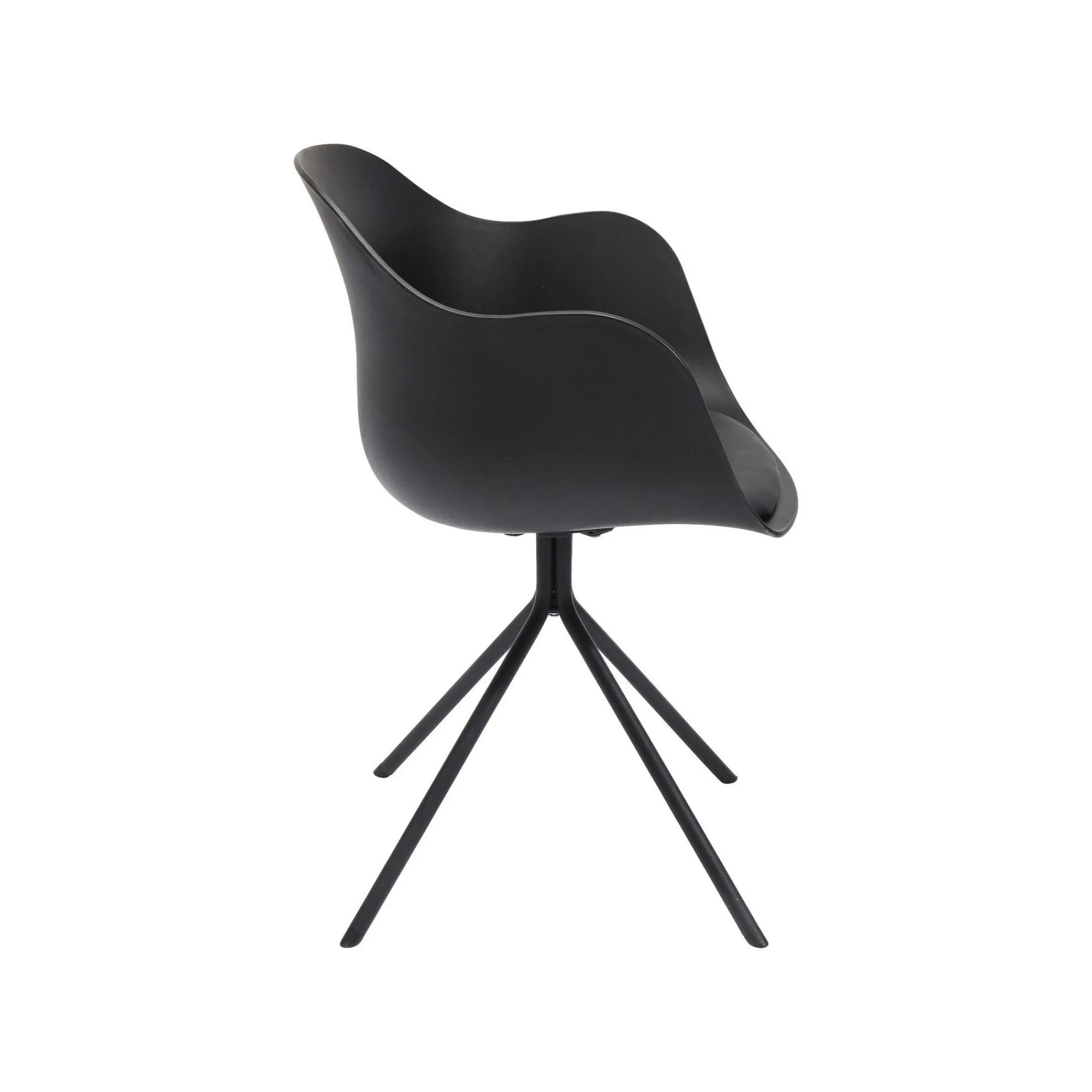 KARE Design Chaise Avec Accoudoirs Pivotante Bel Air Noire ^ Chaise