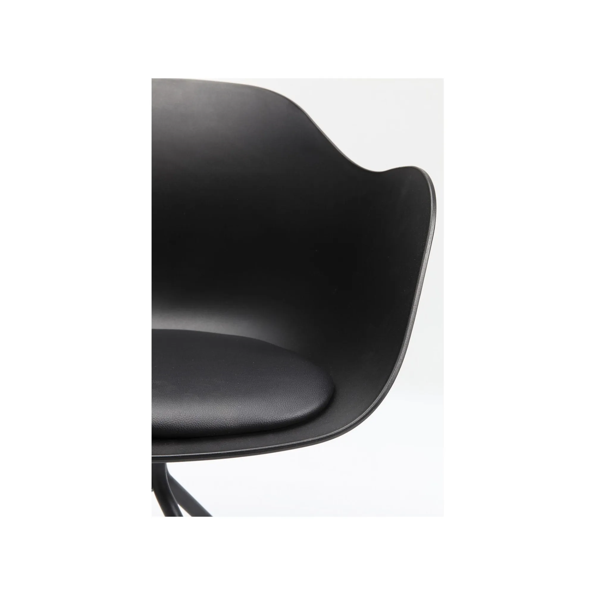 KARE Design Chaise Avec Accoudoirs Pivotante Bel Air Noire ^ Chaise