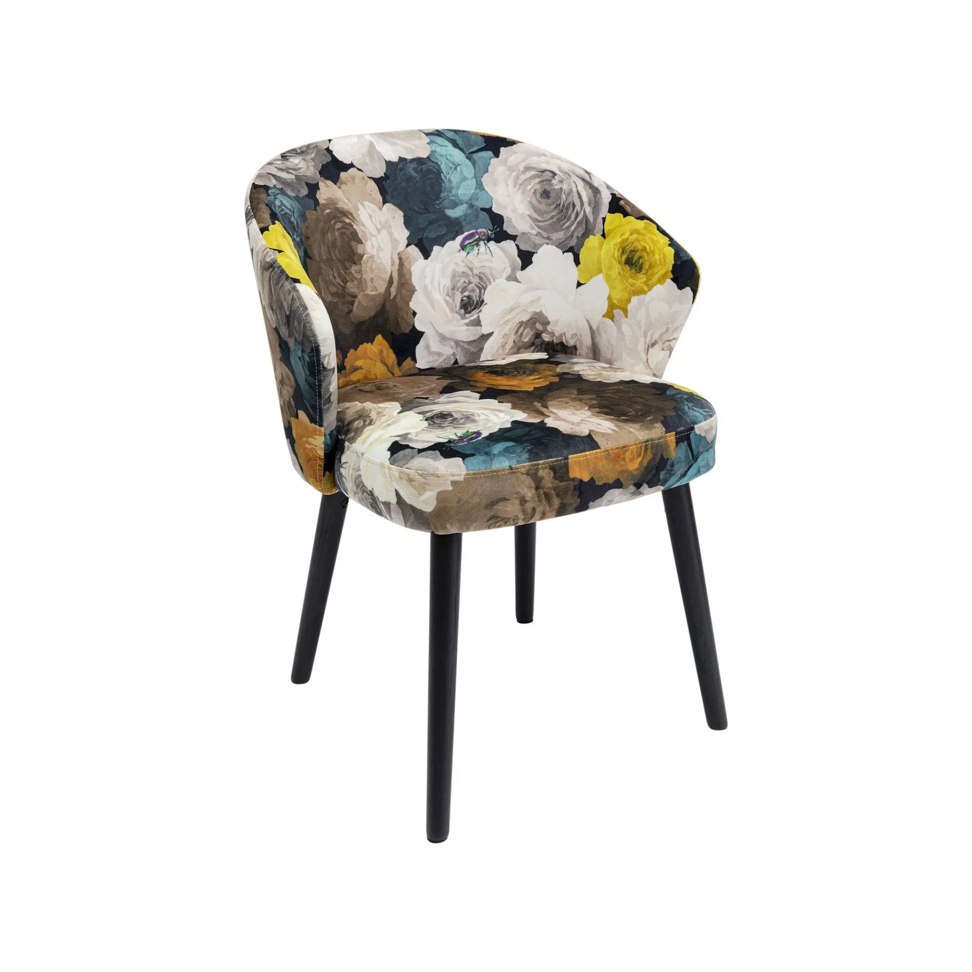 KARE Design Chaise Avec Accoudoirs Pivoines Jaunes ^ Chaise