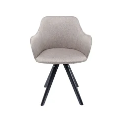 KARE Design Chaise Avec Accoudoirs Pivotante Lady Loco Taupe ^ Chaise