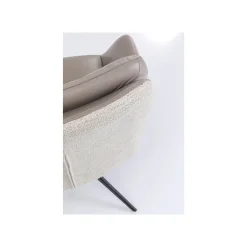 KARE Design Chaise Avec Accoudoirs Pivotante Amira Grise ^ Chaise De Bureau|Chaise