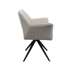 KARE Design Chaise Avec Accoudoirs Pivotante Thinktank Grise ^ Chaise De Bureau|Chaise