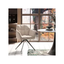 KARE Design Chaise Avec Accoudoirs Pivotante Thinktank Crème ^ Chaise De Bureau|Chaise