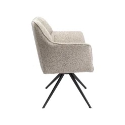 KARE Design Chaise Avec Accoudoirs Pivotante Thinktank Crème ^ Chaise De Bureau|Chaise