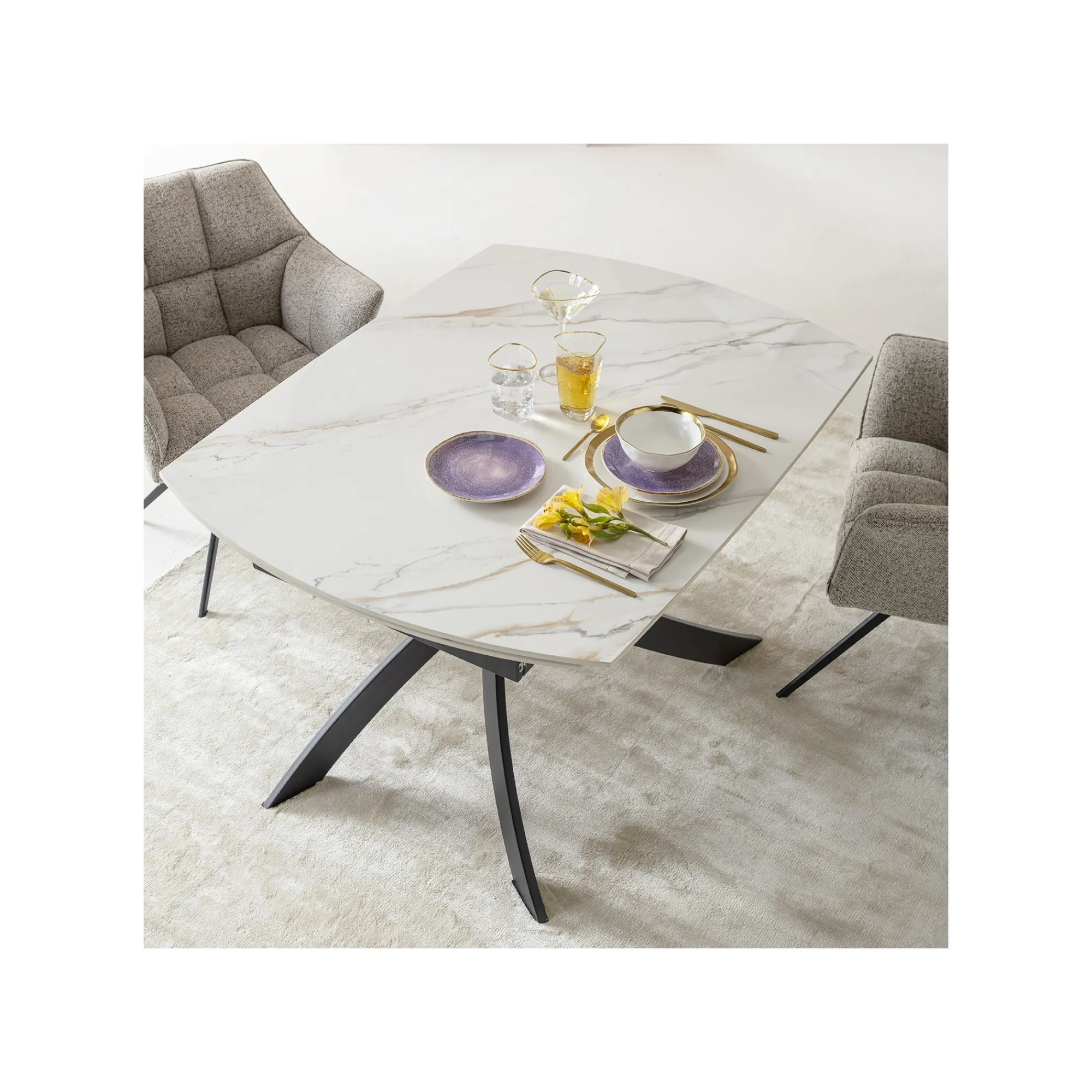 KARE Design Chaise Avec Accoudoirs Pivotante Thinktank Crème ^ Chaise De Bureau|Chaise