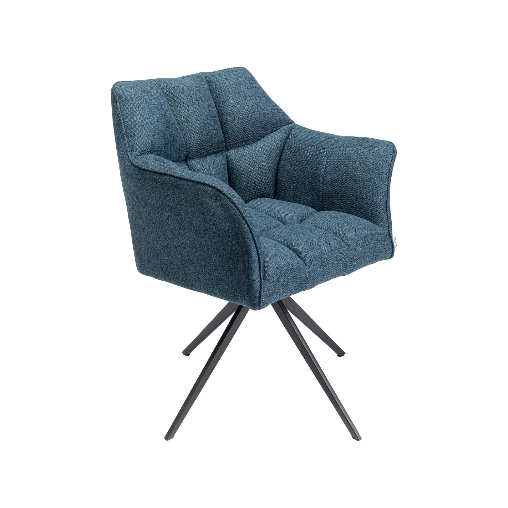 KARE Design Chaise Avec Accoudoirs Pivotante Thinktank Bleue ^ Chaise