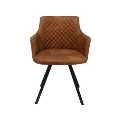 KARE Design Chaise Avec Accoudoirs Pivotante Coco Marron ^ Chaise