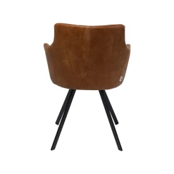 KARE Design Chaise Avec Accoudoirs Pivotante Coco Marron ^ Chaise