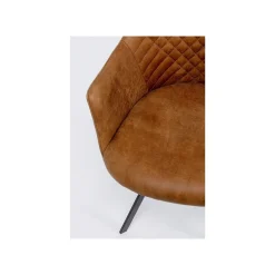 KARE Design Chaise Avec Accoudoirs Pivotante Coco Marron ^ Chaise