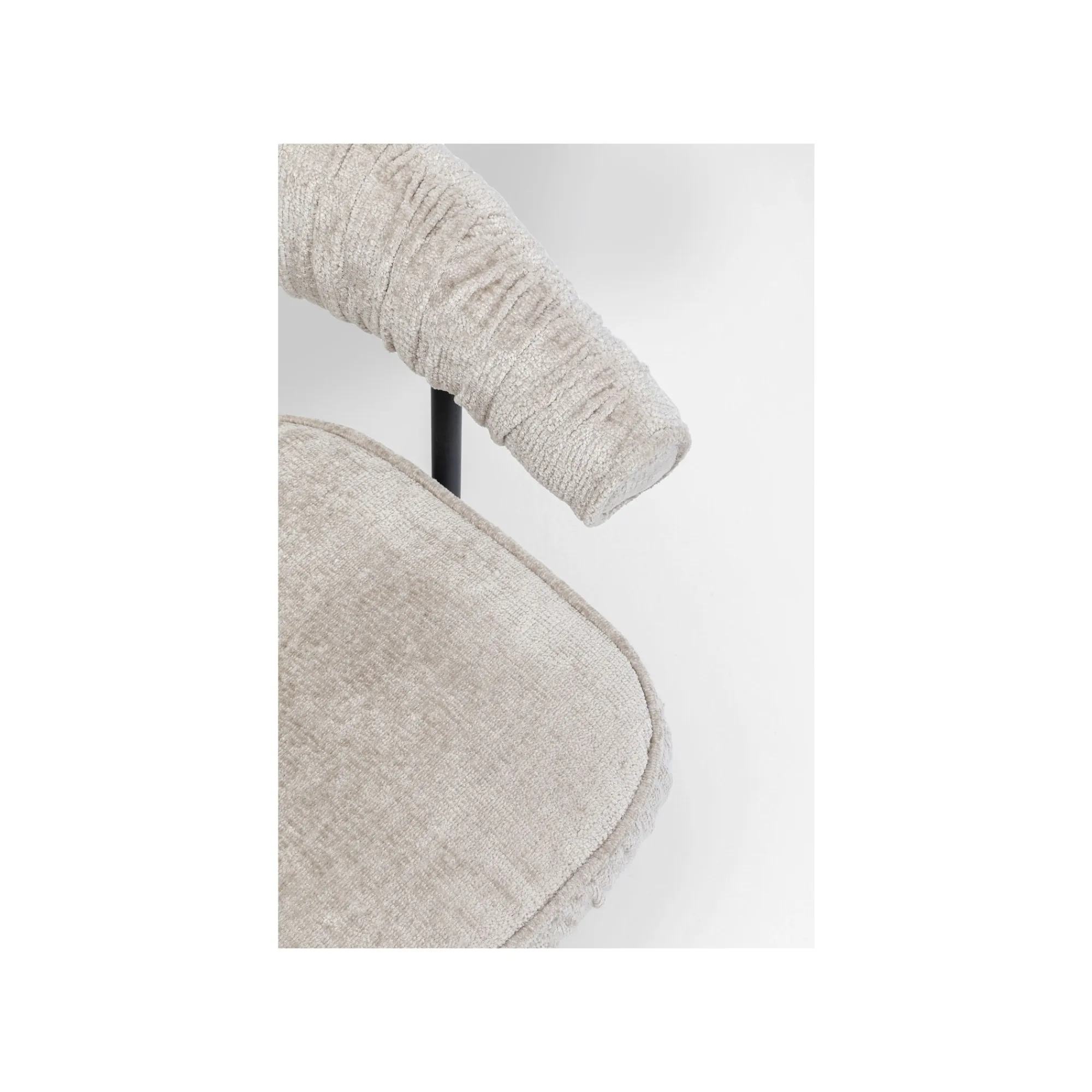 KARE Design Chaise Avec Accoudoirs Pivotante Arabella Grise ^ Chaise